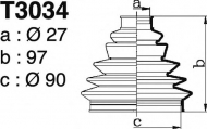 Комплект пыльника DEPA T3034