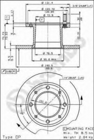 Тормозной диск BREMBO 08.1503.10