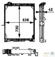 Теплообменник BEHR HELLA SERVICE 8MK 376 721-161