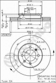 Тормозной диск BRECO BS 7921