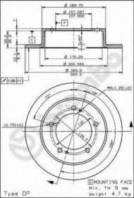 Тормозной диск BREMBO 08.4994.10
