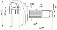 Шарнирный комплект OPEN PARTS CVJ5374.10