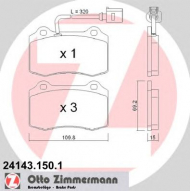 Комплект тормозных колодок ZIMMERMANN 24143.150.1