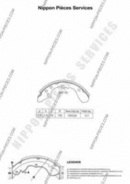 Комлект тормозных накладок NPS M350A27