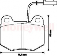 Комплект тормозных колодок BENDIX 571466B