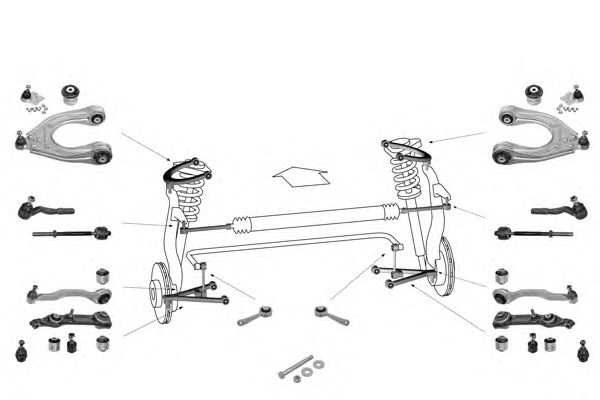 Схема передней подвески мерседес 123