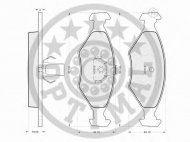 Комплект тормозных колодок OPTIMAL 12182