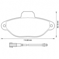 Комплект тормозных колодок BENDIX 573267B