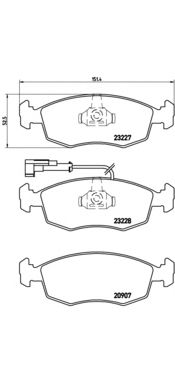 Комплект тормозных колодок BREMBO P 23 121