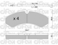 Комплект тормозных колодок CIFAM 822-212-7K