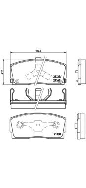 Комплект тормозных колодок BREMBO P 16 005
