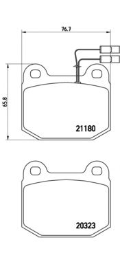 Комплект тормозных колодок BREMBO P 59 003