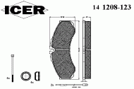 Комплект тормозных колодок ICER 141208-123