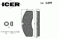 Комплект тормозных колодок ICER 141499