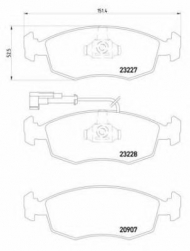 Комплект тормозных колодок BREMBO P 23 076