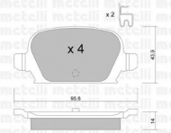 Комплект тормозных колодок METELLI 22-0541-0