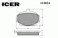 Комплект тормозных колодок ICER 180024