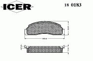 Комплект тормозных колодок ICER 180183
