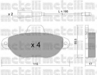 Комплект тормозных колодок METELLI 22-0159-3