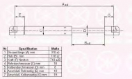 Газовая пружина KLOKKERHOLM 60367100