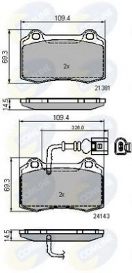 Комплект тормозных колодок COMLINE CBP11737